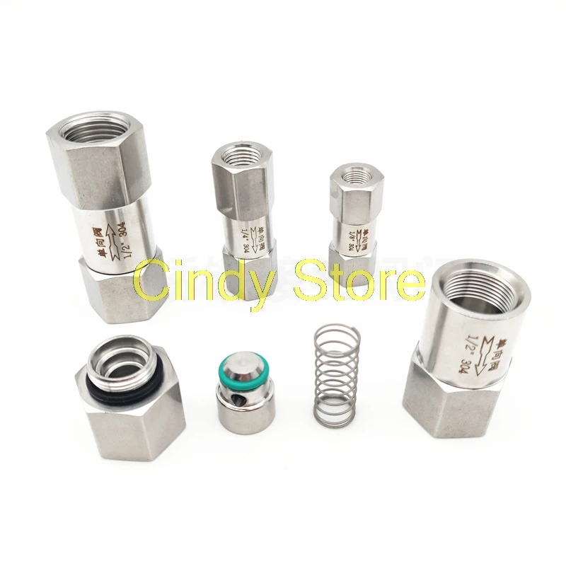 Раздельный обратный клапан из нержавеющей стали 304 или 316 1 шт. односторонний 1/8