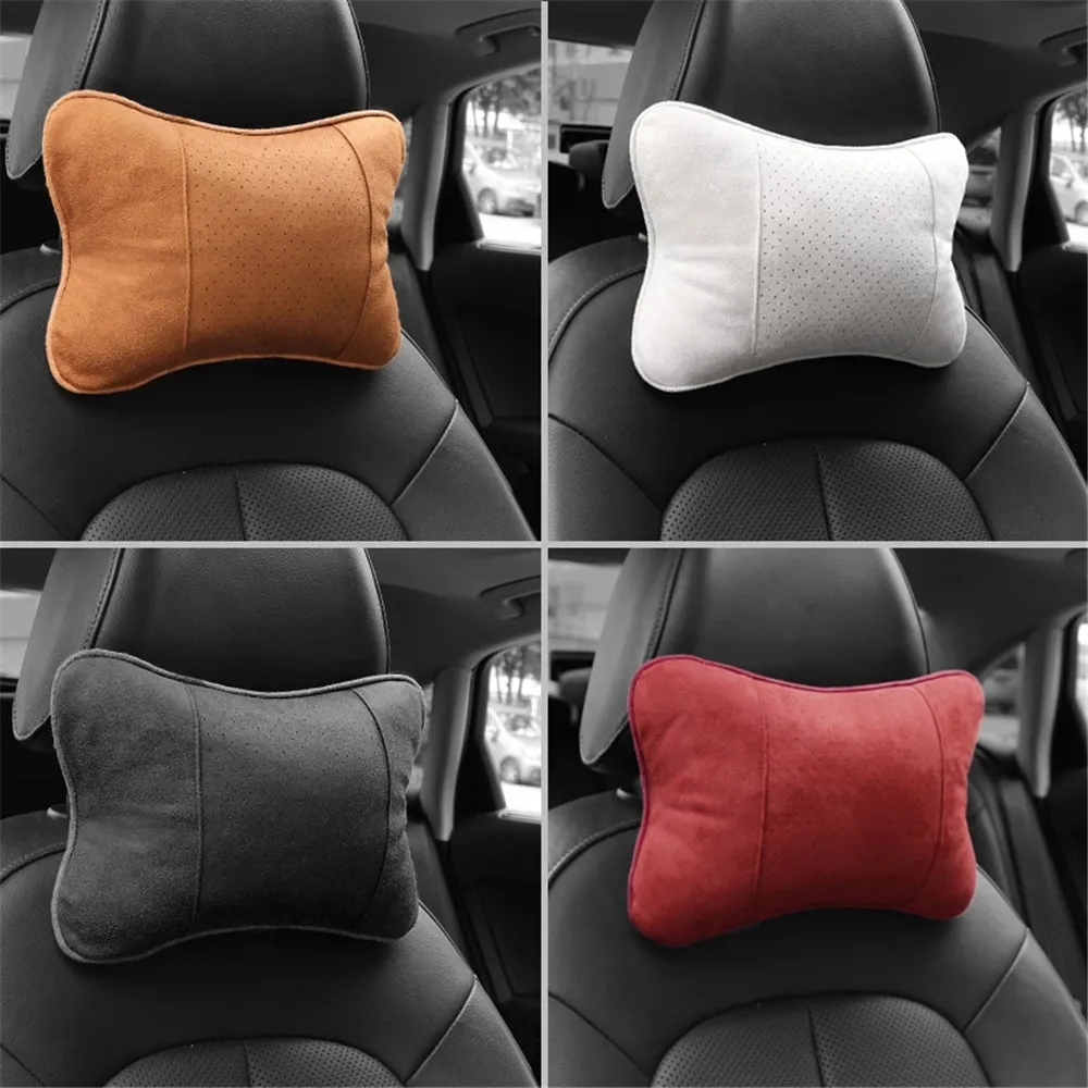 

Turn the fur head pillow car seat neck pillow cervical pillow for Mercedes-Benz Audi BMW Honda Toyota Ford interior supplies