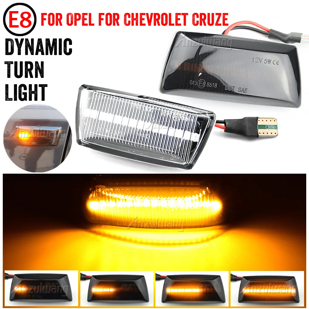 

2pcs Led Dynamic Sequential Blinker Turn Signal Light for OPEL Astra H Zafira B Corsa D Insignia A Meriva B Chevrolet Cruze