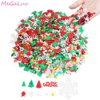 100g glitter christmas confetti xmas tree snowflake snowman deer shape sequins confetti for new year party christmas table decor