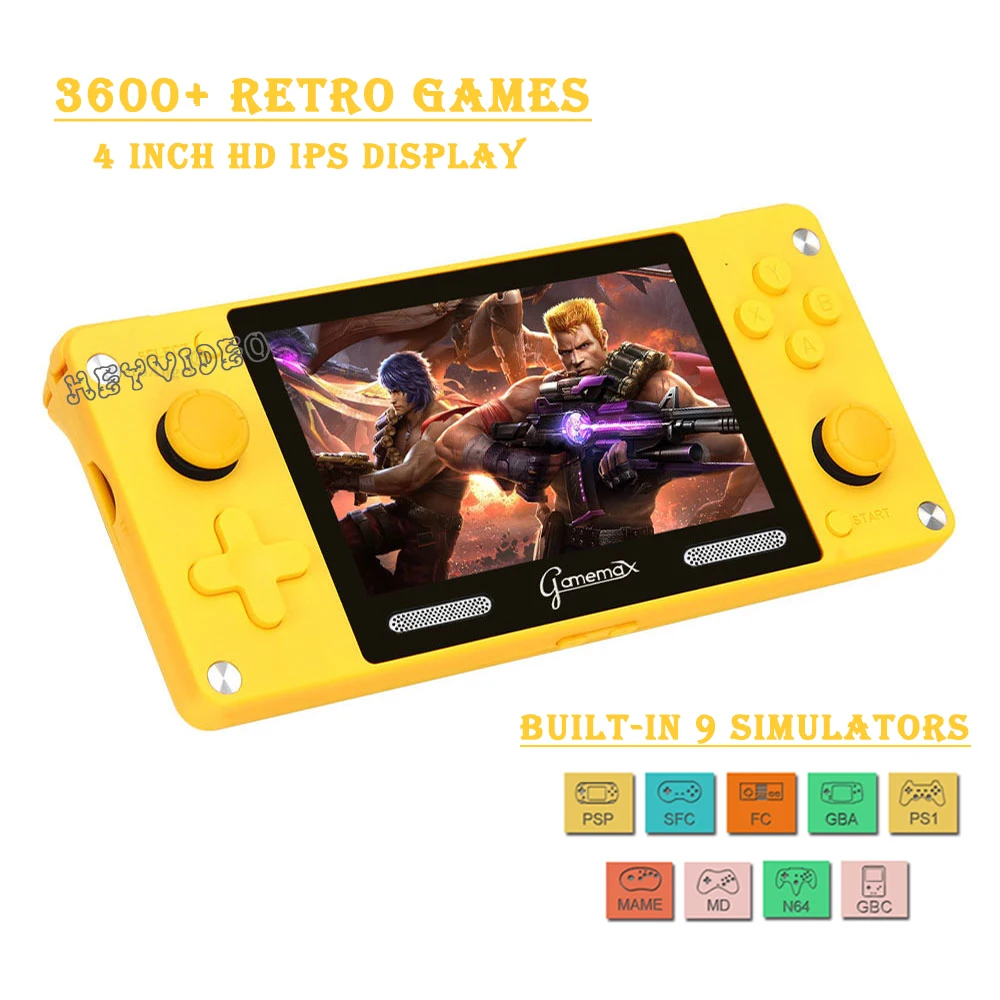 

Мини-Консоль игровая портативная, 3600 + игр, 32 ГБ, 4 дюйма
