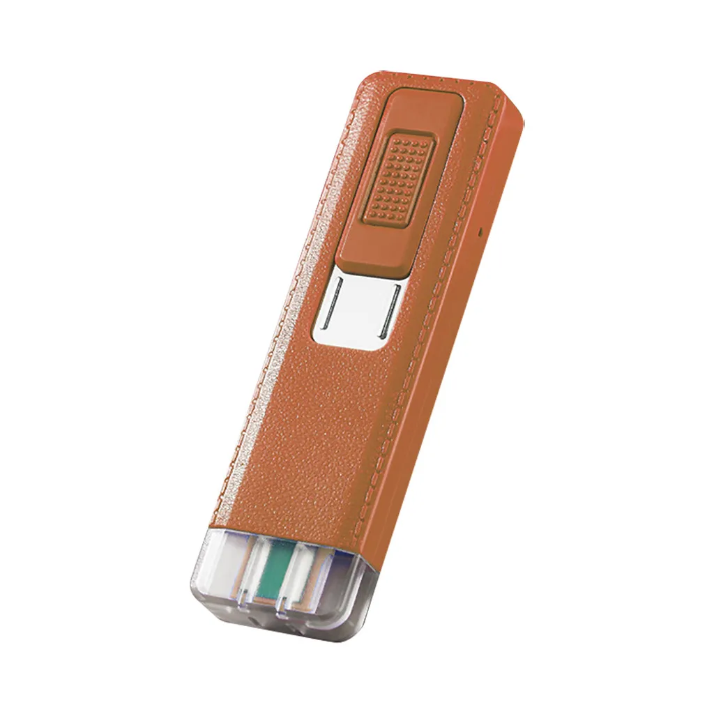 Плазменная беспламенная зажигалка с usb зарядкой АБС пластик тонкая простая
