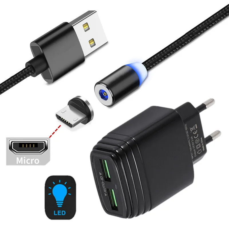 Зарядное устройство USB со светодиодной подсветкой 2019 а для Samsung A03 Huawei P Smart Y6 Honor 9A