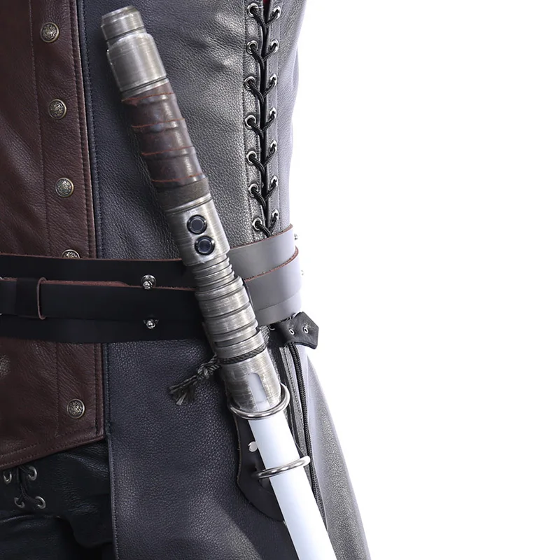 Jedi Knight Lightsaber Blade Holder Leather Belt Holster Laser Saber Hanger Larp Cosplay Wars Skywalker Bright Sword Carry Frog |