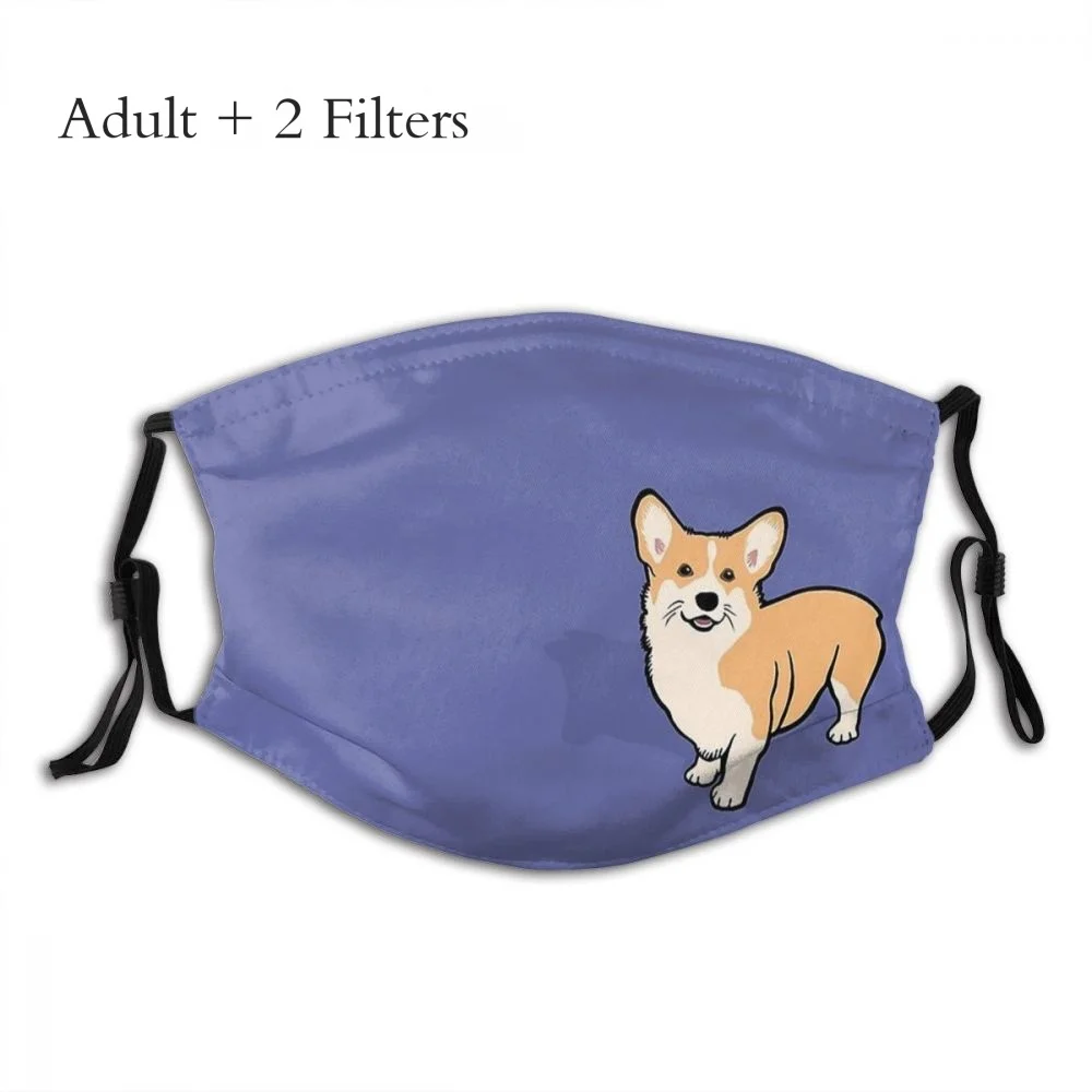 

Пылезащитная Маска Good Dog Corgi в стиле унисекс, милая моющаяся маска с фильтрами, респиратор