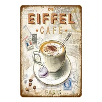classic cafe mocha metal tin signs drink tea coffee vintage poster wall plate for bar home kitchen decor