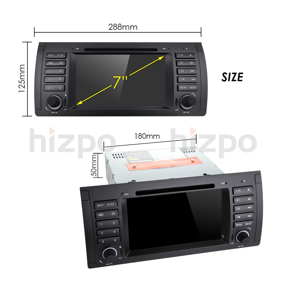 7 "четырехъядерный 1 Din Авторадио автомобильный Dvd-speler мультимедиа для BMW E39 bmw x5 e53