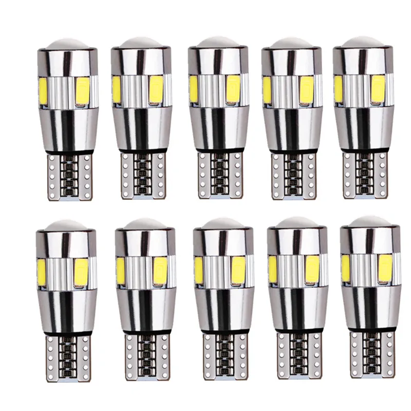 

2X White Auto Car Turn Signal Side Lamp T10 Canbus 194 W5W License Plate Light Trunk Led No Error Parking LED Dome Reading Light