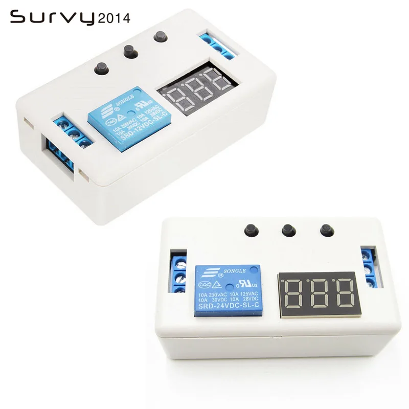 Цифровой светодиодный дисплей реле времени задержки модуль Плата DC 12 В/24 В