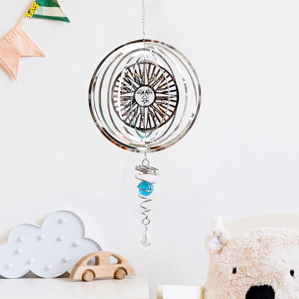 3d-колокольчики ветра солнца из нержавеющей стали складные вращающиеся Спиннеры