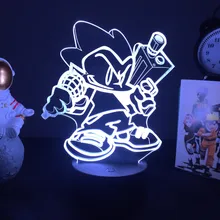 Friday Night Funkin Table Lamps Pico Figure 3D Led Night Lighting Desk Anime Game Character Kids Gift Home Room Decor