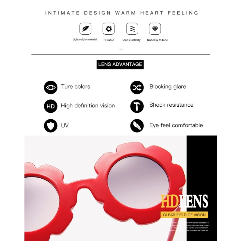 

Vintage Kids Flower Polarized Sunglasses Sunflower Edge Baby Uv400 Protection Outdoor Sports Eyewear Sunglasses For Girl