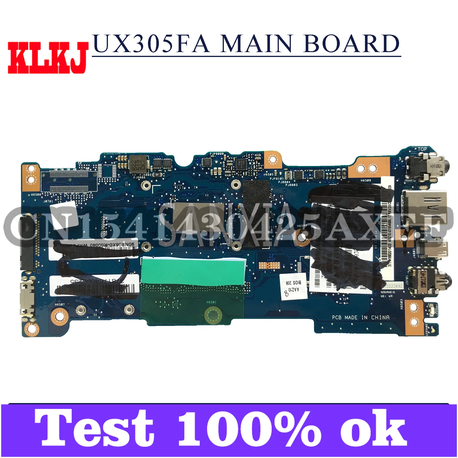 klkj ux305fa laptop motherboard for asus zenbook ux305fa original mainboard 8gb ram m 5y10c cpu free global shipping