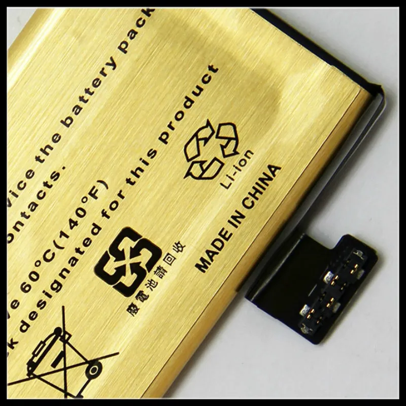 Аккумулятор для iPhone 5 Высококачественный золотой аккумулятор нулевого цикла 5G с