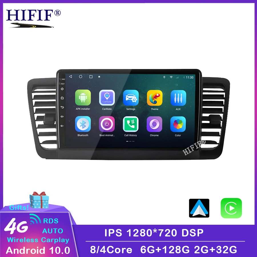 Автомагнитола 2 Din мультимедийный видеоплеер навигация GPS Android для Subaru Outback 3 Legacy 4