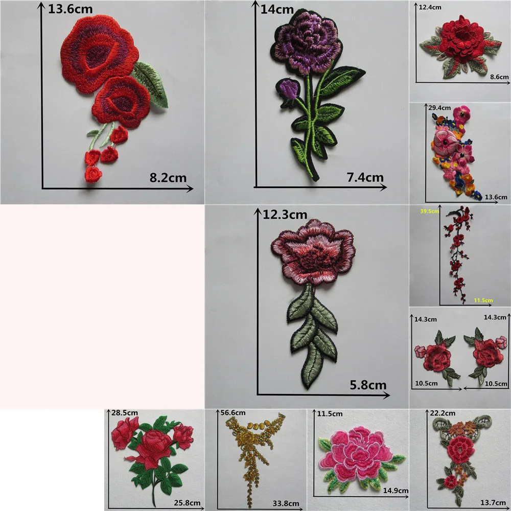 Модный стиль новый Вышитый цветочный вырез искусственная вышивка кружевной