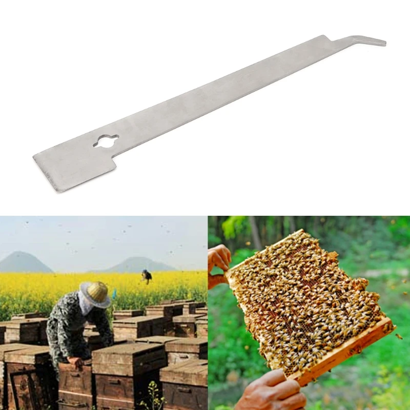 

Beekeeper J Shape Hive Beekeeping Bee Hook Equip Stainless Steel Scraper Tools