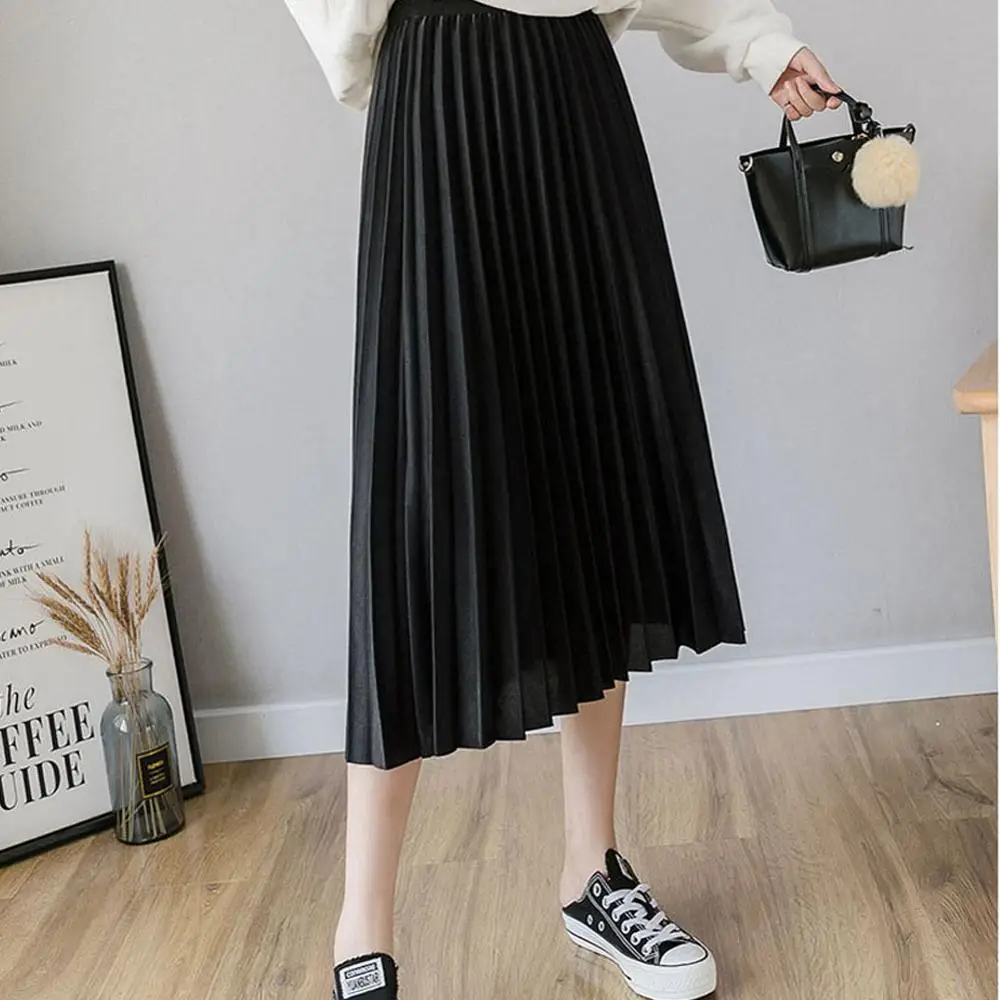 Лидер продаж двухслойная Женская замшевая юбка на осень и зиму длинные