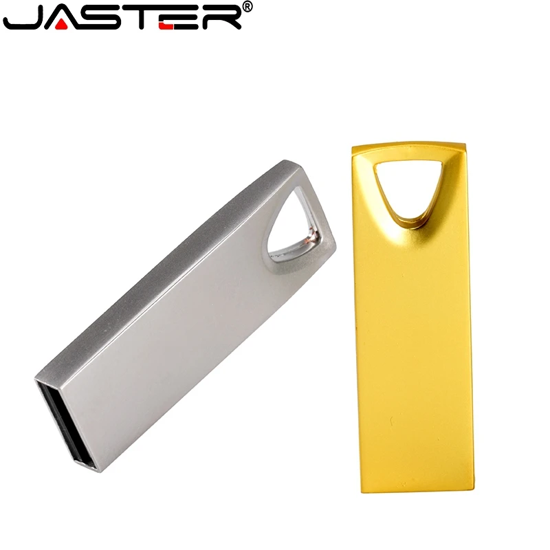 JASTER USB 2 0 металлическая Серебристая Золотая флешка 4 ГБ 8 16 32 64 Гб 128 Флешка карта