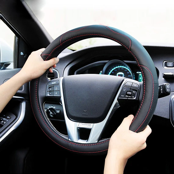 Кожаный чехол рулевого колеса автомобиля для Volvo S60 XC60 XC90 S80 V70 V40 S40 V50 V60 XC70 авто