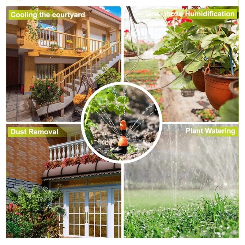 

Auto Drip Plant Watering Kit Irrigation Sprinkler Programmer Set Automatic Watering Timer Device for Lawn Garden Water