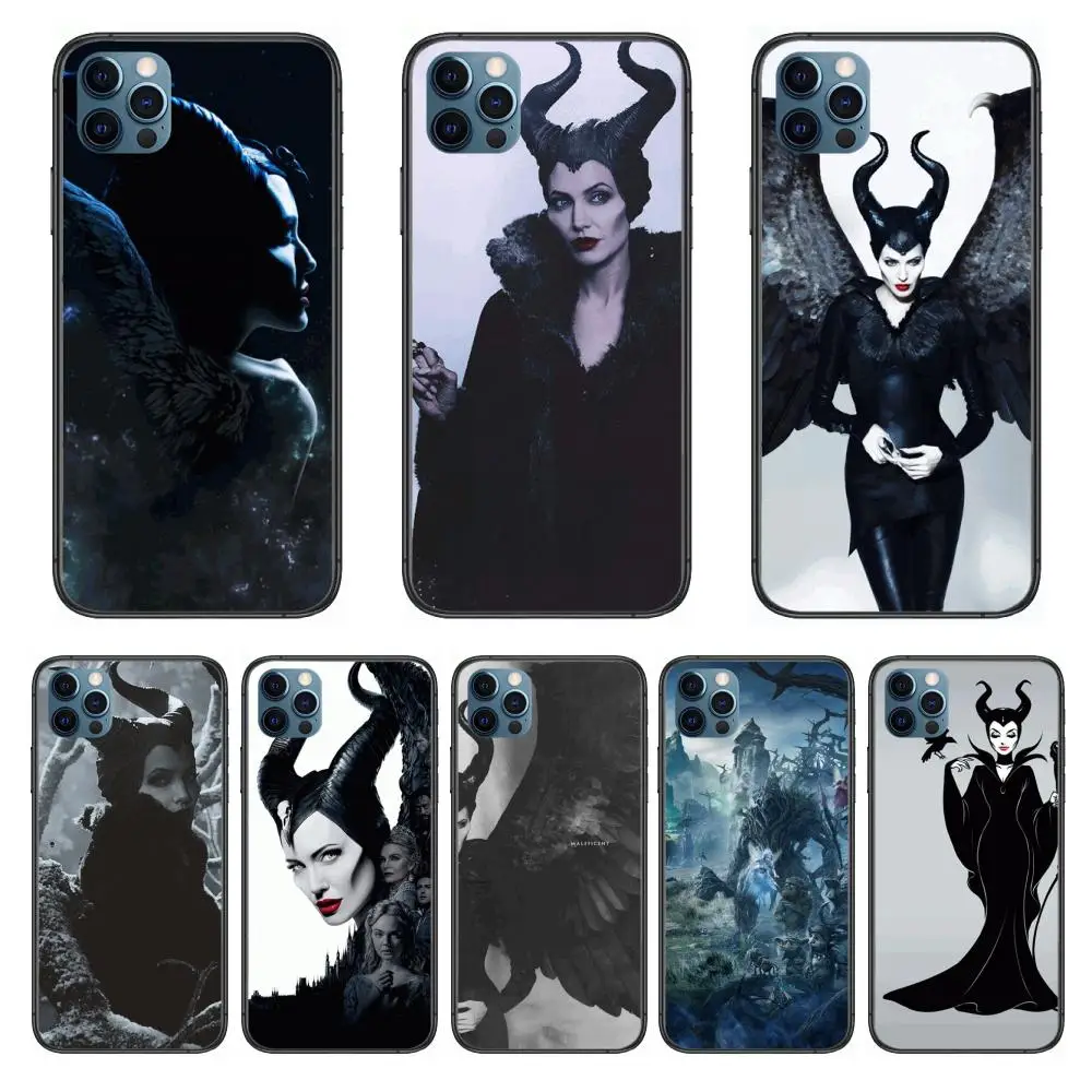 

Disney Maleficent Angelina Jolie Style Phone Case cover For iphone 12 pro max 11 8 7 6 s XR PLUS X XS SE 2020 mini black cel