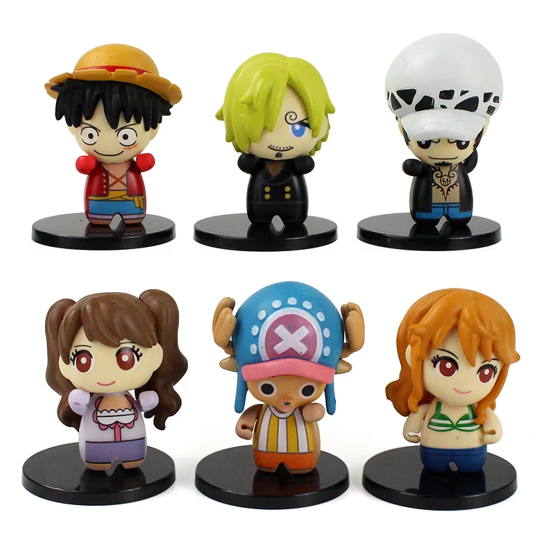 

Q Version Monkey D. Luffy Nami Trafalgar Law Sanji ПВХ экшн-фигурка игрушка