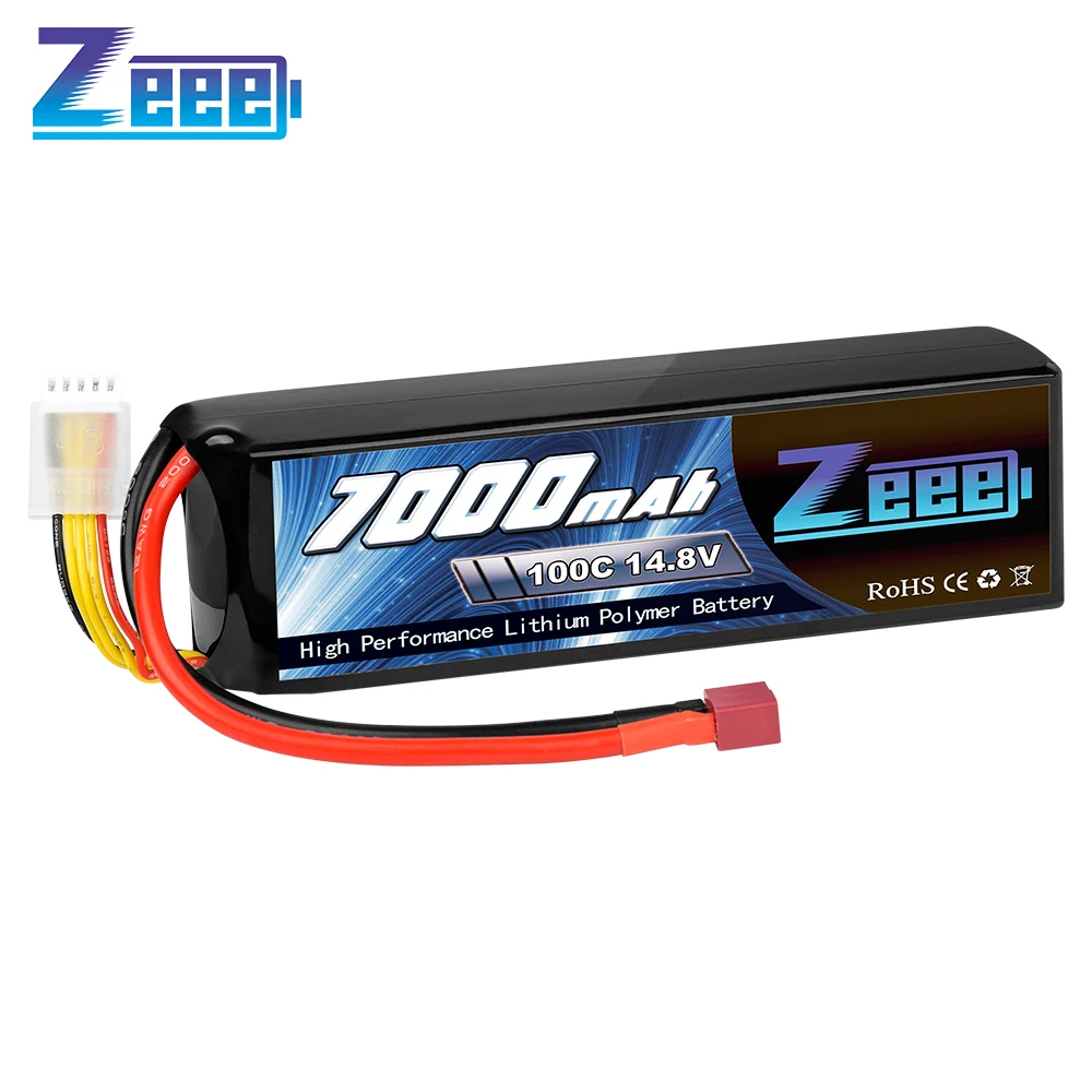 Zeee 14 8 V 100C 7000mAh 4S Lipo Battery Deans Connector с металлическими пластинами для X Maxx RC Truck Tank Car Racing