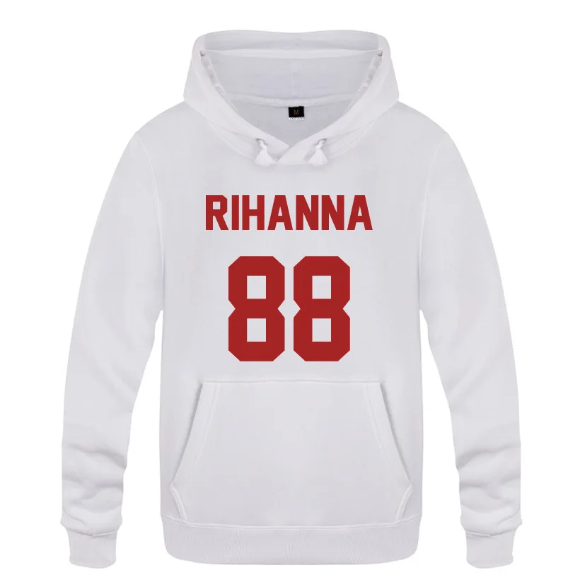 Мужские толстовки с капюшоном Music Rock RIHANNA 88 флисовая мужская кофта-худи принтом