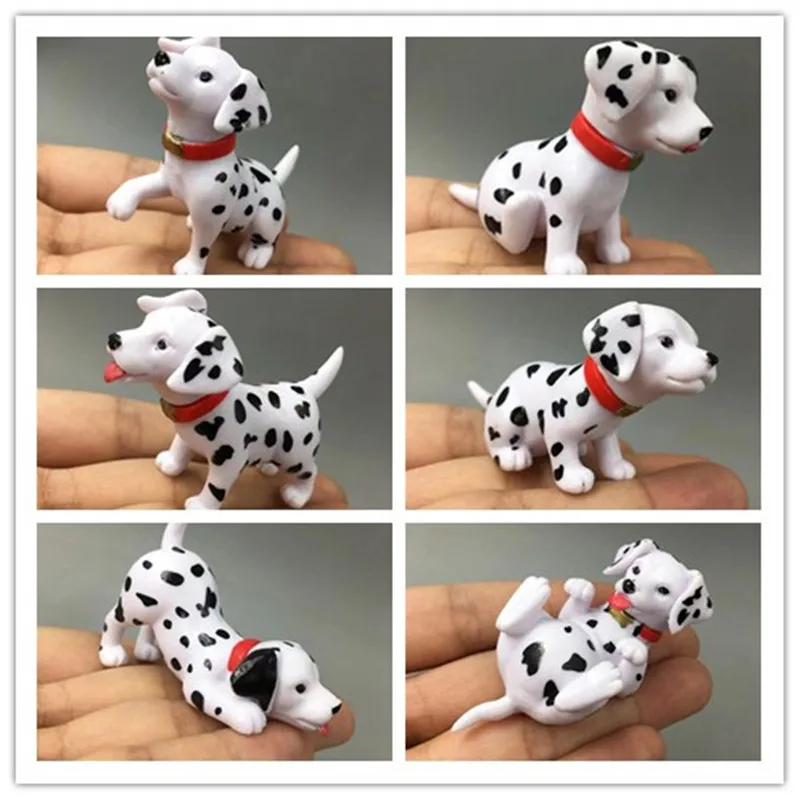 

24pieces/lot 101 Dalmatians toy Creative Pongo Perdita doll gift for kids Cake decoration spotty dog Children's Day gift