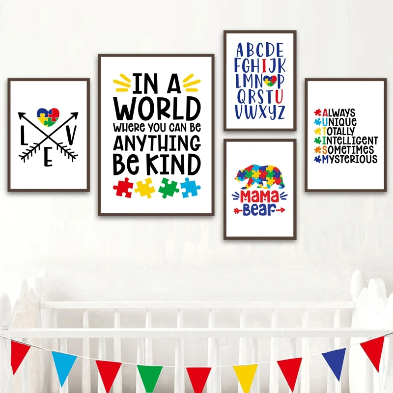 

Полноформатная и круглая алмазная живопись 5D, алмазная вышивка с аутизмом, любовью, мозаика, вышивка крестиком, алмазная картина, алмазная картина