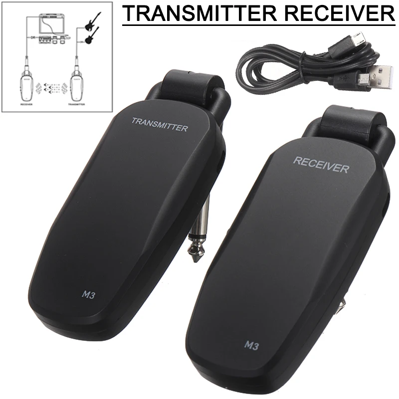 

Профессиональный Беспроводной гитары басовый передатчик приемник Системы подходит для электрических Гитары акустическая бас-гитары