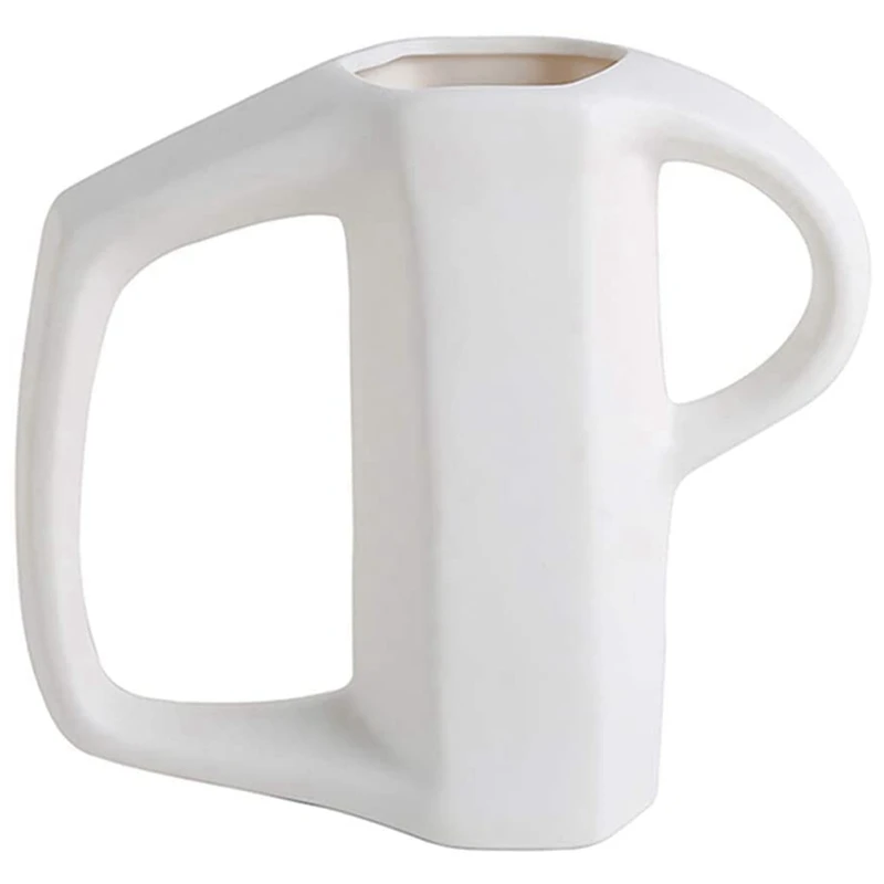 

Белая керамическая ваза, Современное украшение для дома, фарфоровая ваза, ваза для цветов, матовое украшение для статуи