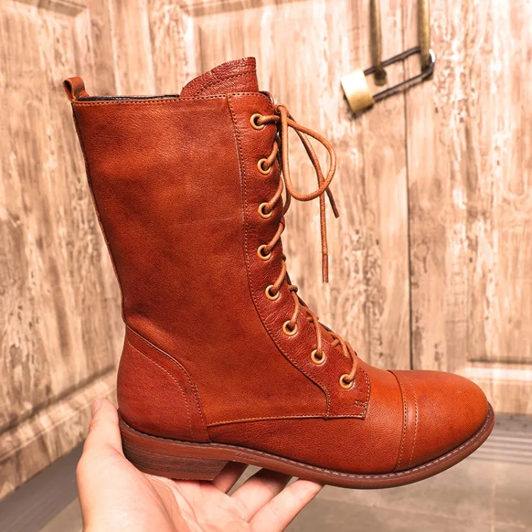 MLJUESE/2020 г. Женские сапоги до середины икры зимние женские для верховой езды из