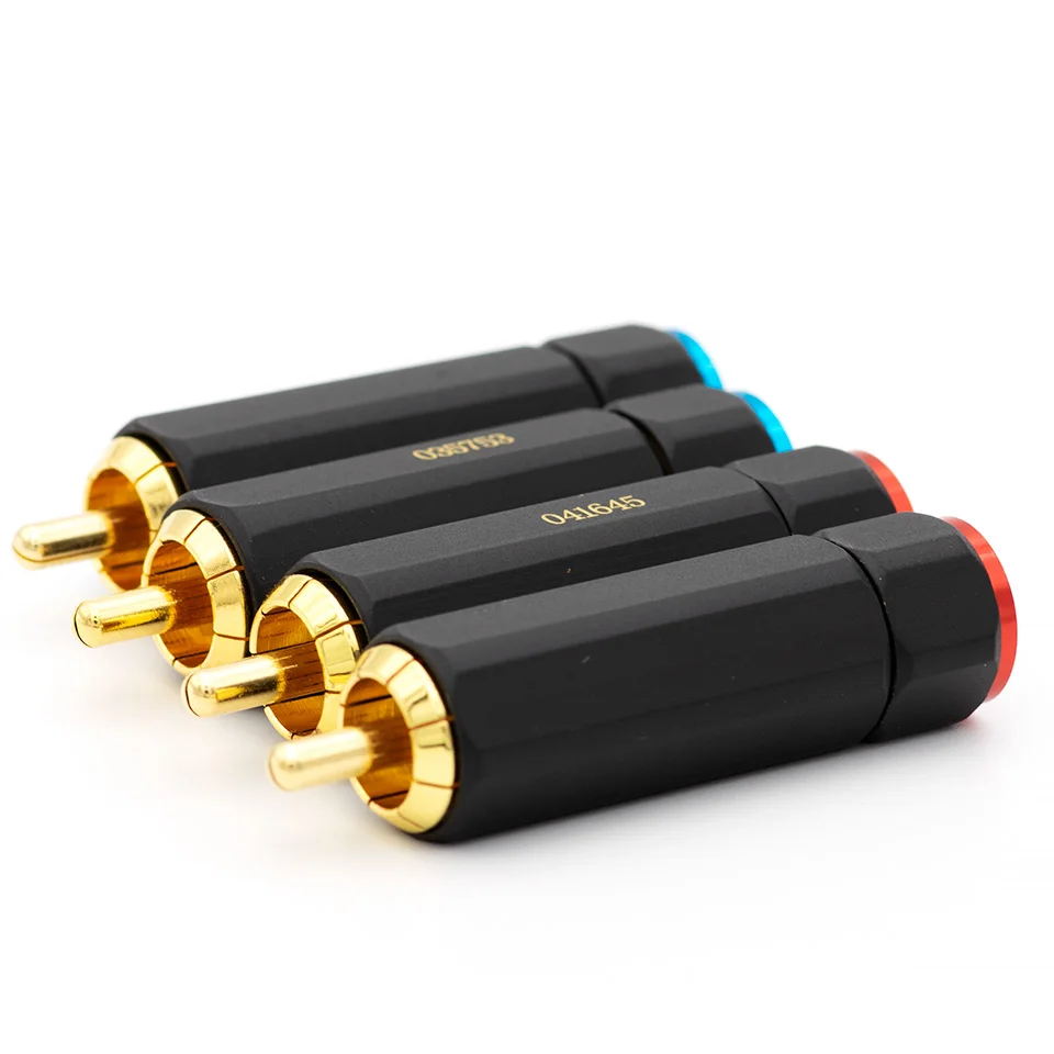 4 шт. позолоченный HIFI медный RCA штекер Hi end самоблокирующийся A/V разъем для аудио