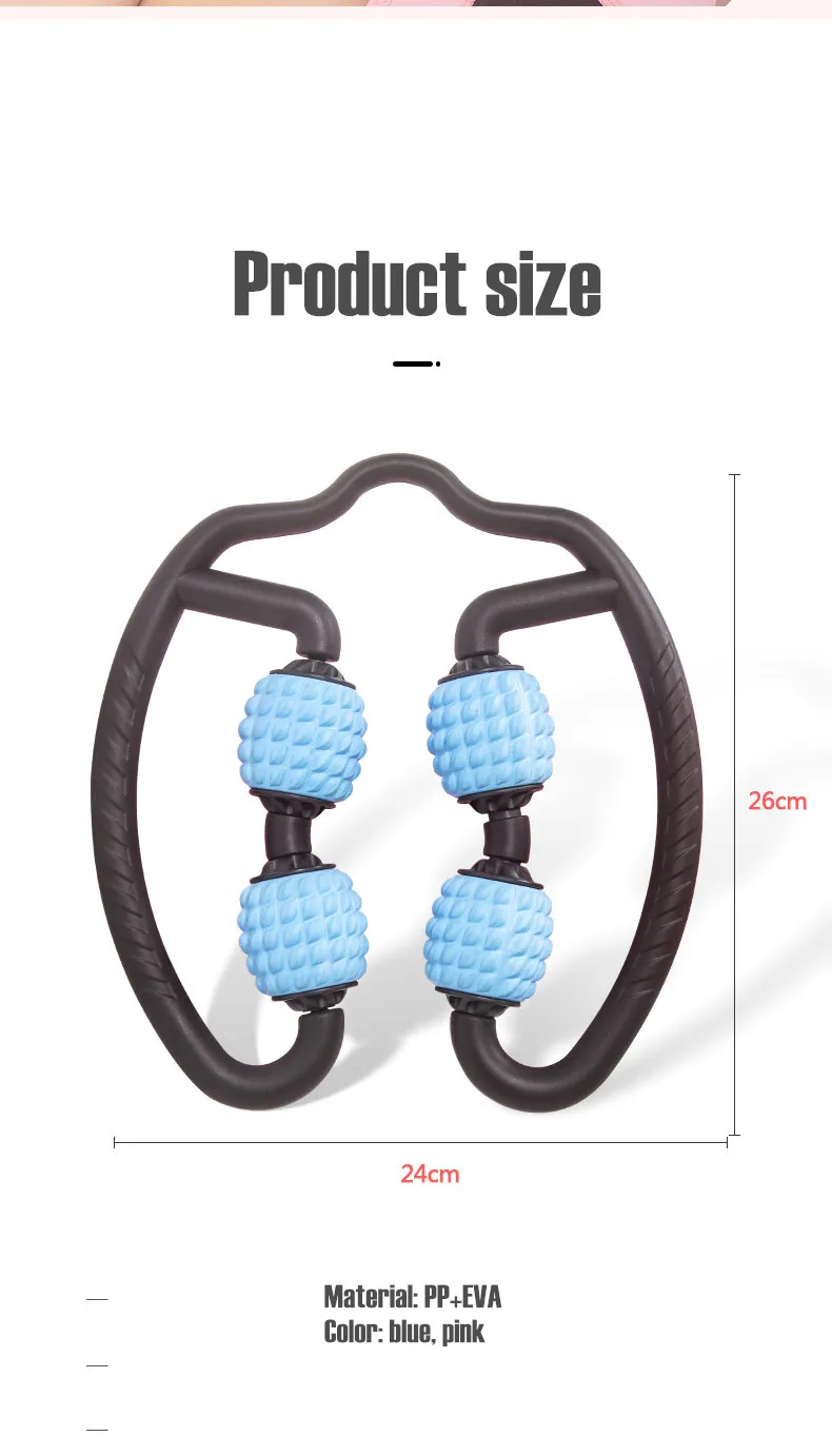 Yoga Massage balls Dual Side Neck Leg Arm Muscle Relaxer Massage Roller Gym Massage Stick Sports Pilates Yoga Fitness Equipment