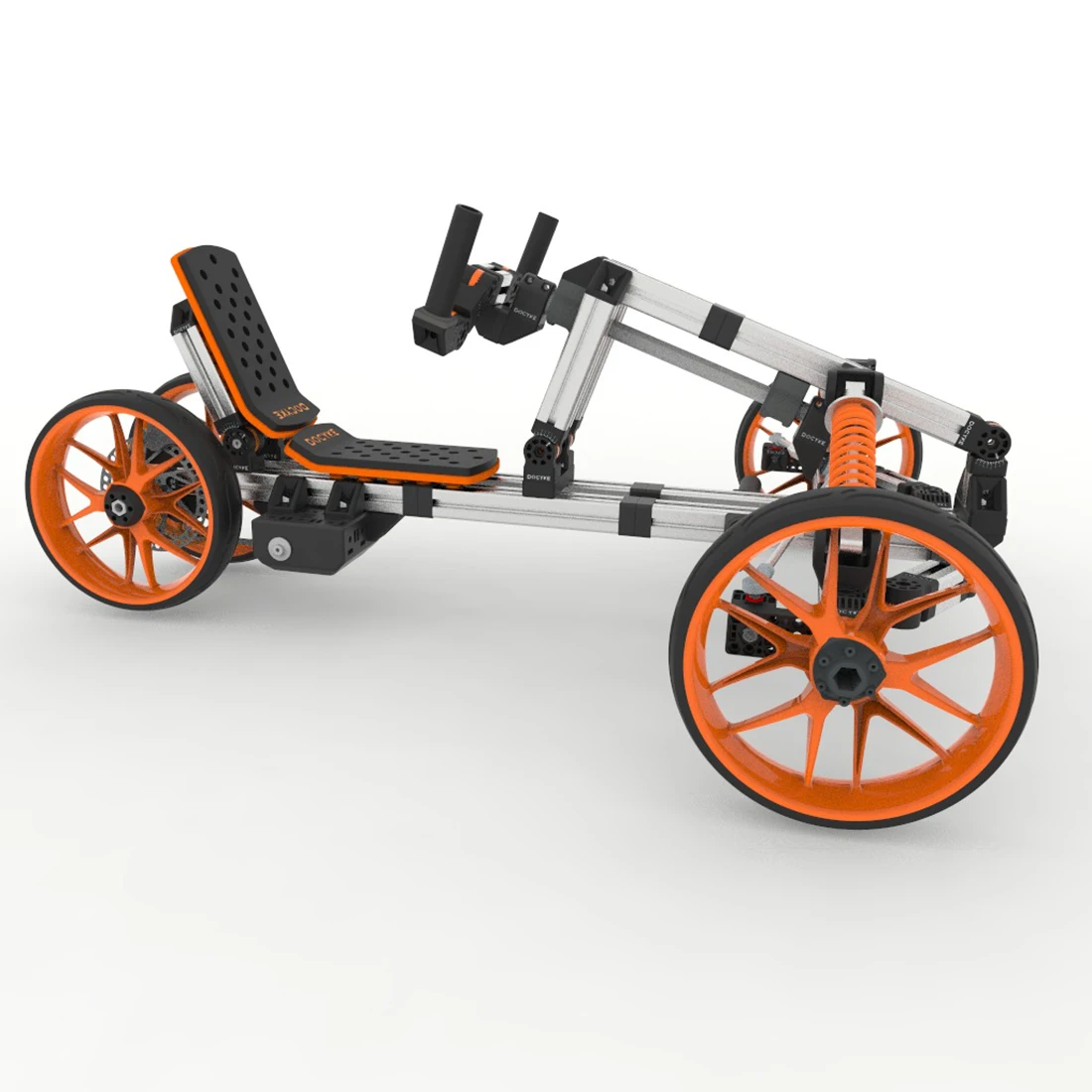 Docyke DIY Творческий застройку аттракционы набор контактов для тестирования 10 в 1 Электрический велосипед Go Kart самокат баланса с алюминиевым, которые поддерживают несколько режимов рамка для малыша