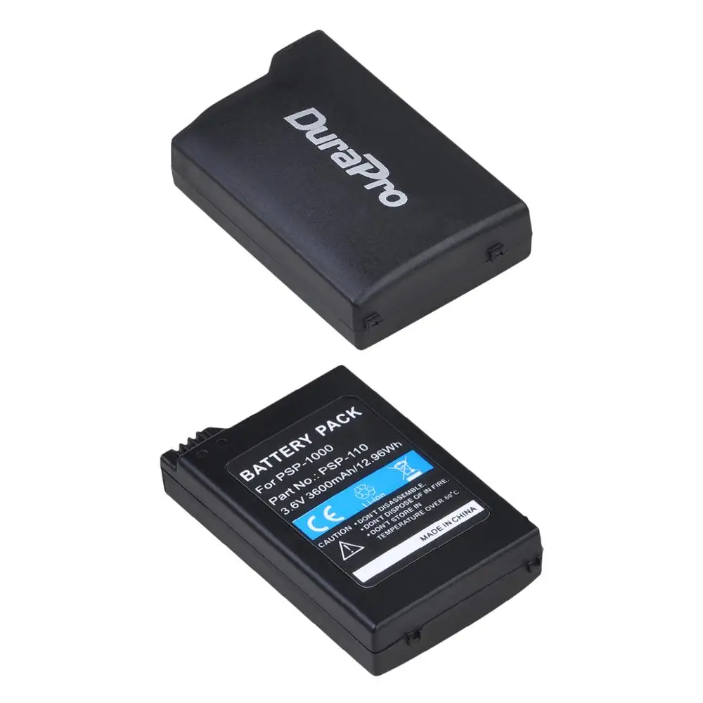 DuraPro 3600mAh PSP-1000 PSP-110 батарея + светодиодный USB зарядное устройство для Sony PSP 1000