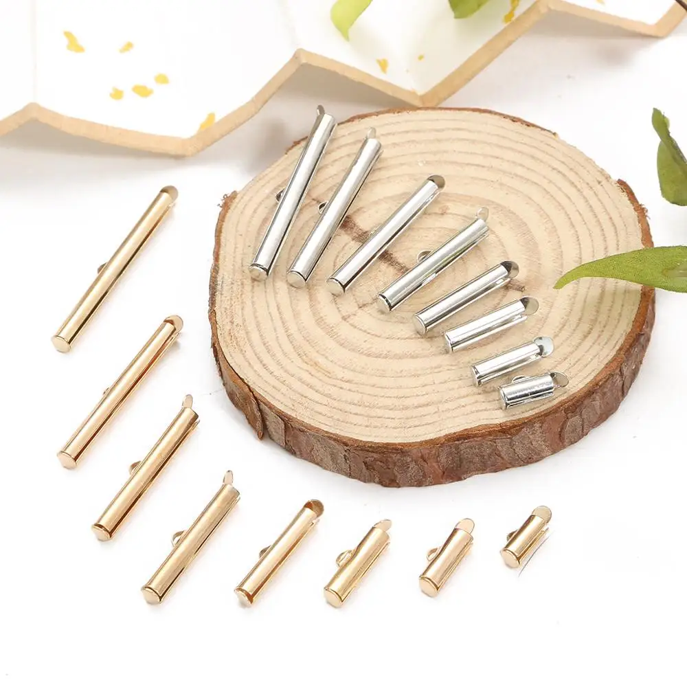 Новые 30-50 шт обжимные концевые бусины застежки трубки слайдер колпачки DIY