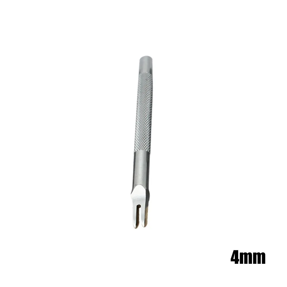 silver 4mm 2 tooth Кожаная фурнитура перфорационный инструмент 1/2/4/6 зубец Hole кроя прошитой расстояние между отверстиями буровая установка DIY кожа ремесленных инструментов - Цвет: silver 4mm 2 tooth