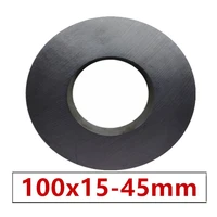 1pcs ring ferrite magnet 100x15 mm hole 45mm permanent magnet 100mm x 15mm black round speaker ceramic magnet 10015 100 45x15mm