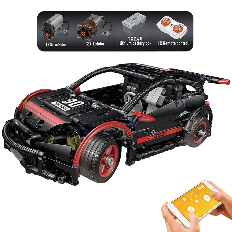 

Mould KING MOC 18013 High Technical Series Remote Control Small Steel Gun Car Vehicle Model Building Blocks Brick Toys Gift