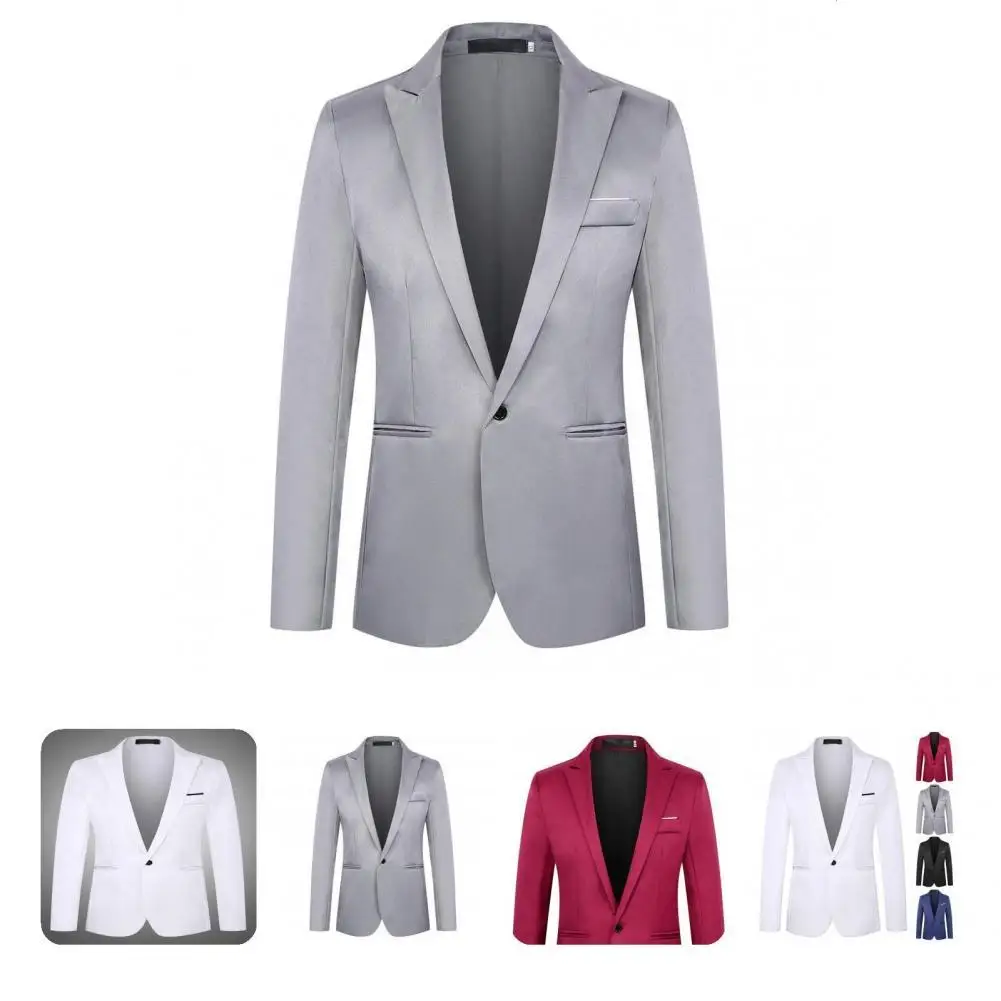 

Suit Jacket Unique Cutting Fashion All-Match Men Slim Fit Office Blazer
