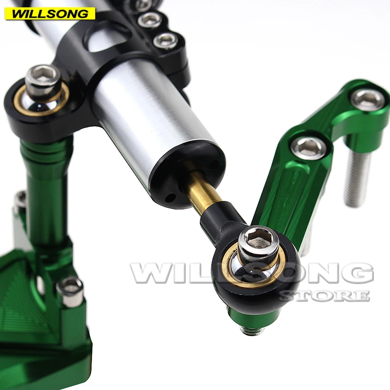 

CNC Adjustable Steering Damper Stabilizer Bracket Mount Kit Support For KAWASAKI NINJA300 2013-2017 Year Motorcycle Accessories