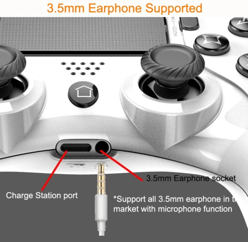 Геймпад для PS4 беспроводные вибрирующие джойстики с Bluetooth 6 осевых датчиков |