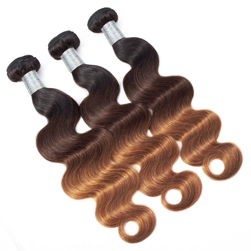 Волнистые пряди 8 &quot-28&quot смешанные 3/4 шт. Реми Ombre 1b/4/30 100% натуральные кудрявые