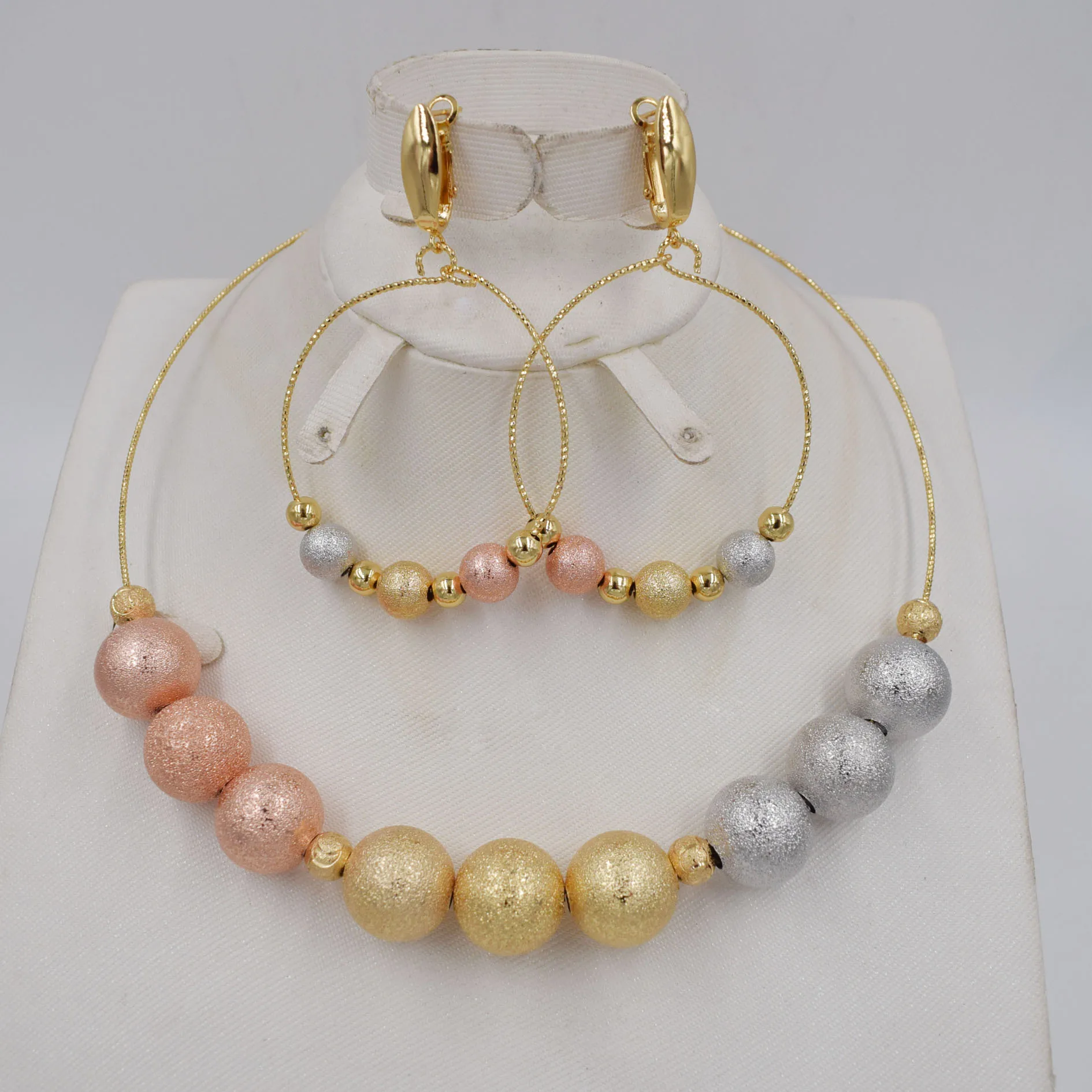 Новый стиль высокое качество Ltaly 750 золотой цвет набор украшений для женщин