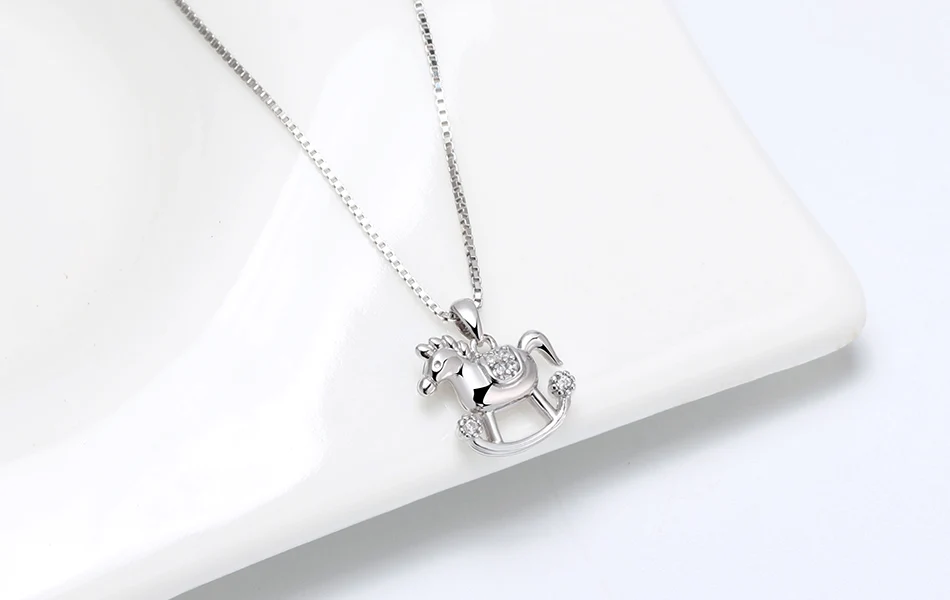 ORSA JEWELS S925 подвеска в форме карусели детский кулон с Каруселью с прозрачным AAAA Цирконом уникальные Простые Ювелирные изделия SN179