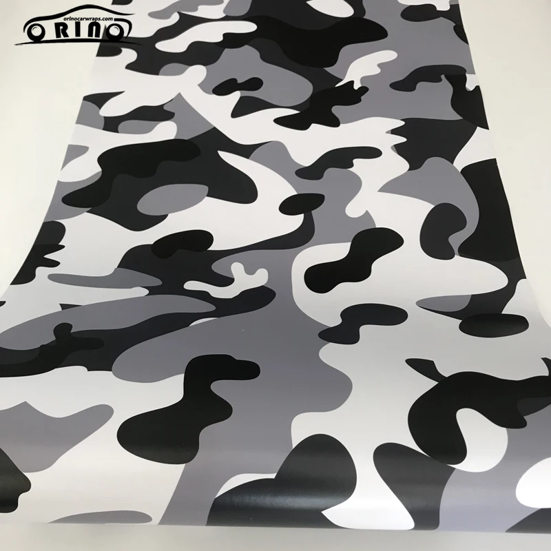 Черная белая серая камуфляжная оберточная клейкая пленка для самостоятельной