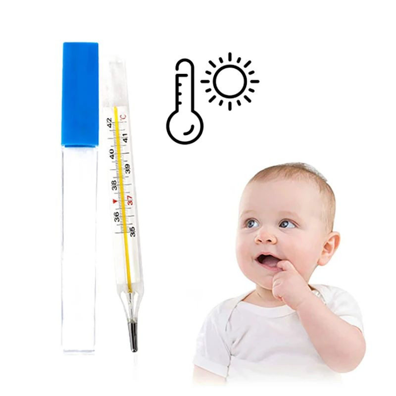 Медицинский термометр со стеклом для взрослых и детей бытовой клинический